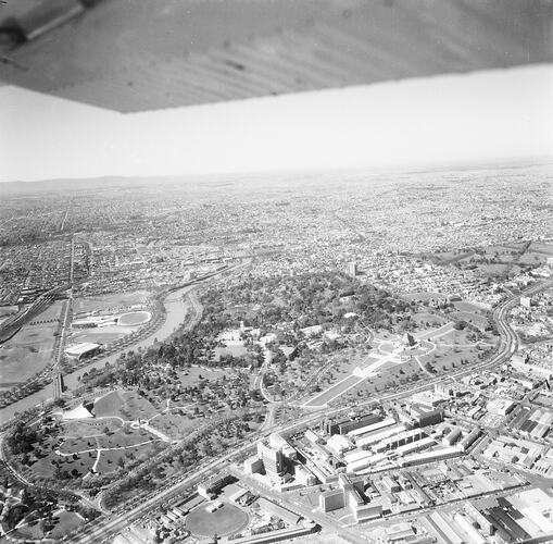 Negative - Aerial View of Melbourne, circa 1955-1960