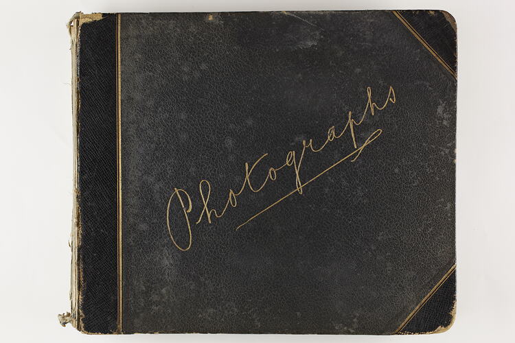 Cover of photograph album.