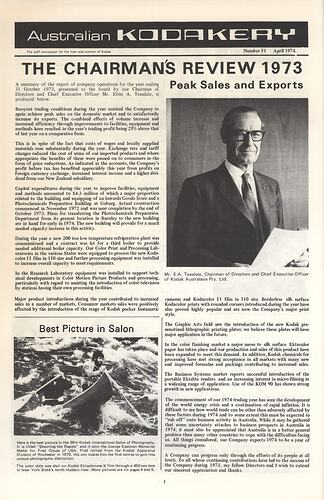 Newsletter - 'Australian Kodakery', No 51, Apr 1974