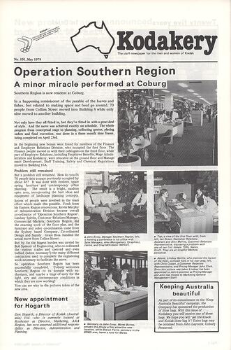 Newsletter - 'Australian Kodakery', No 101, May 1979