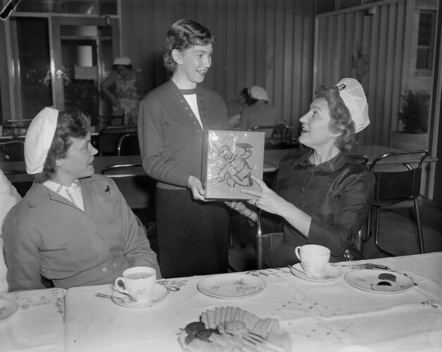 Brockhoff Biscuit Co, Three Women in Cafeteria, Burwood, Victoria, 09 Oct 1959