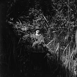 Glass Negative - Woman In Forest, circa 1920s