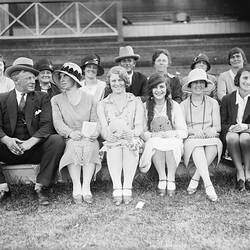 Glass Negative - Group in Sports Stand, circa 1930s