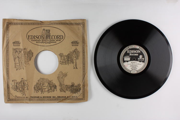 Disc Recording - Edison, Double-Sided, 'Concerto, No. 4 in D Minor' & 'Concerto, No. 4 in D Minor', 1921-1929