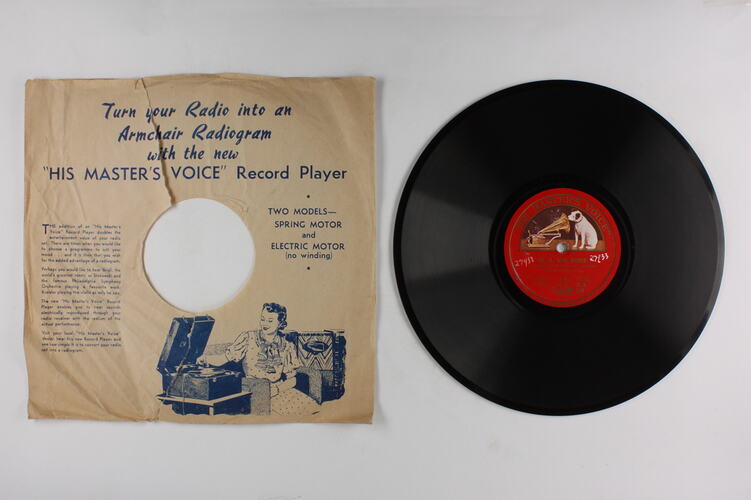 Disc Recording - His Master's Voice, Double Sided, 'Ecco Ridente In Cielo (Dawn With Her Rosy Mantle)' & 'Se Il Mio Nome (If My Name)' (Rossini), 1927-1956