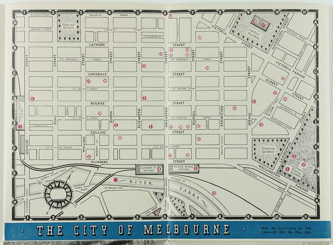 Map -  Invitation, The XVI Olympiad, Melbourne, 1956