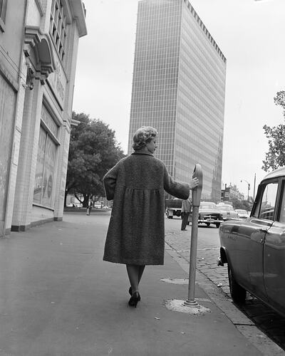 Woman Modelling a Coat, Melbourne, 24 Feb 1960