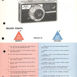 Sales Guide - Kodak Australasia Pty Ltd, 'The Kodak Instamatic 500 Camera', circa 1964