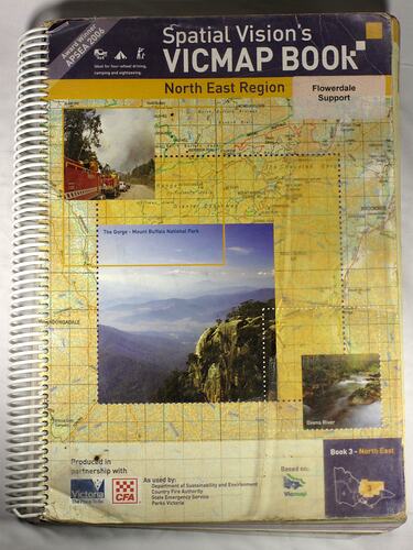 Photograph of a Map Book - 'Spatial Vision's VICMAP Book, North East Region', circa 2009