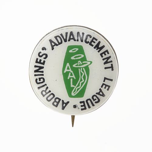Badge - Aborigines  Advancement League, Australia, post 1957 - Obverse