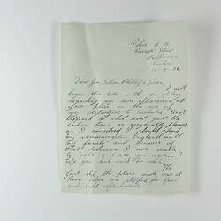 Letter - Derek, Russell Street Police Station, Melbourne to Jim & Eileen Leech, Middlesex, England, 13 Aug 1956