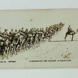 Cigarette Card - 'Warships of the Desert' in Palestine', Official World War I Photograph, Magpie Cigarettes, circa 1922
