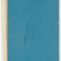 Notebook, back cover, blue.