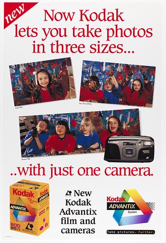 Poster - Kodak Australasia Pty Ltd, Kodak Advantix Film and Cameras, 1996-1997