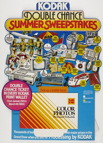 Poster - Kodak Australasia Pty Ltd, 'Kodak Double Chance Summer Sweepstakes', 05 Jan-04 Mar 1983