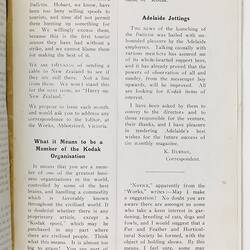 Bulletin - Kodak Australasia Pty Ltd, 'Kodak Works Bulletin', Vol 1, No 1, May 1923, Page 3