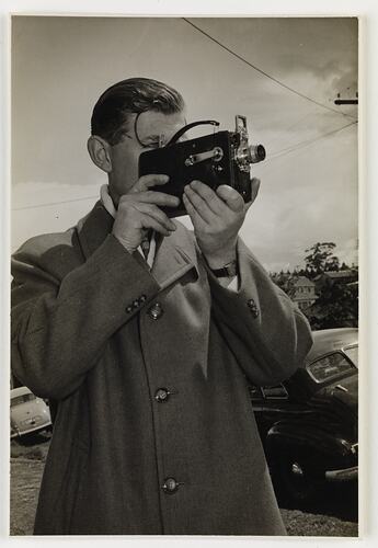 Ken Turner Using Kodak Camera, Melbourne, circa 1940s