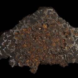 Flat orange-brown rock.