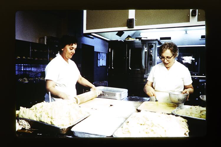 Slide - Kodak Australasia Pty Ltd, Bakers Making Pastries, circa 1974