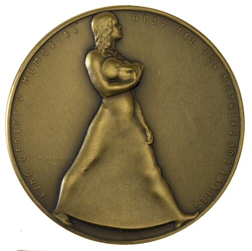 Medal - King George V Memorial Hospital for Mothers and Babies, 1947 AD