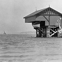Negative - Lifeboat House & Pier, Point Lonsdale, Victoria, 1914