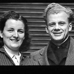 Photograph - Martin Krummins and his wife, Sunshine, Victoria, 1949