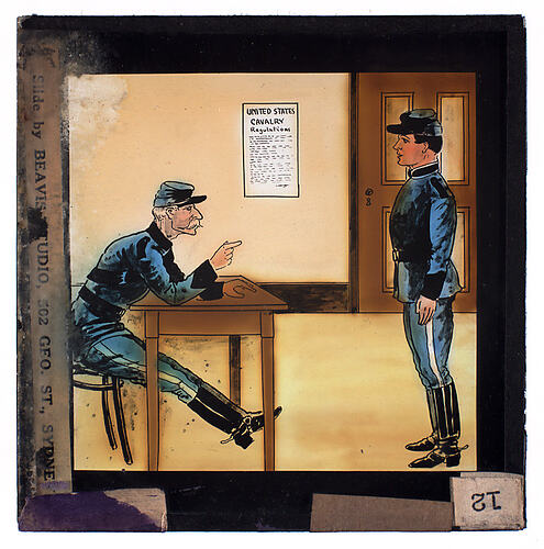 Lantern Slide - Universal Opportunity League, Two Men from United States Cavalry