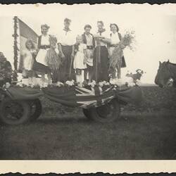 Digital Photograph - Gravemaker Family, Liberation Day Float, Netherlands, circa 1940