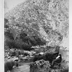 Photograph - 'The Elbow', by A.J. Campbell, Werribee Gorge, Victoria, Nov 1896