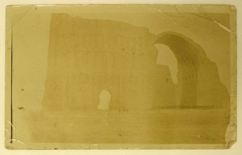 Ruins of ancient archway.
