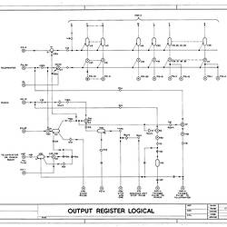 Logical Diagram - CSIRAC Computer, 'Output Register Logical', C23911, 8 November 1954
