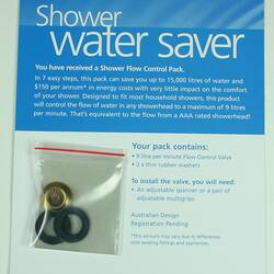 Promotional Card - 'Shower water saver', Victorian Government, October 2003