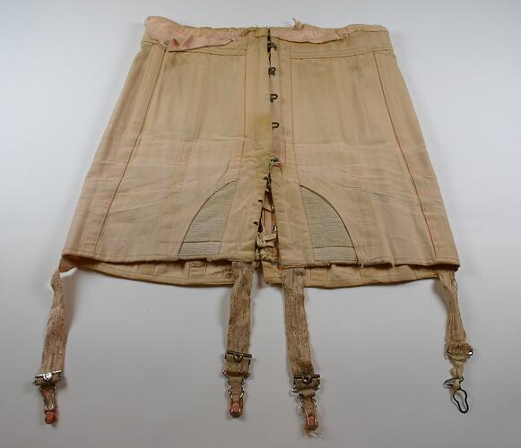 Front view of pink girdle.