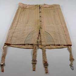Front view of pink girdle.