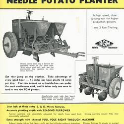 Myers Needle Potato Planter