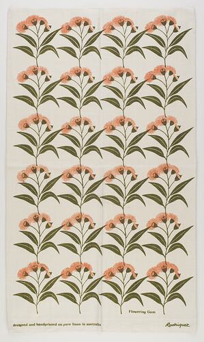Tea Towel - John Rodriquez, Flowering Gum, post 1970