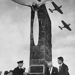 Negative - Duigan Flight Memorial Dedication Ceremony, Mia Mia, Victoria, 28 May 1960