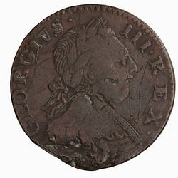 Imitation Coin - Halfpenny, George III, Great Britain, 1774 (Obverse)