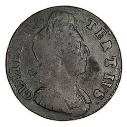 Coin - Halfpenny, William III, England, Great Britain, 1700 (Obverse)
