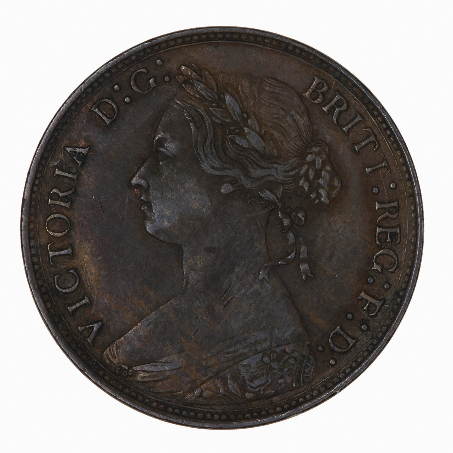 Coin - Halfpenny, Queen Victoria, Great Britain, 1878