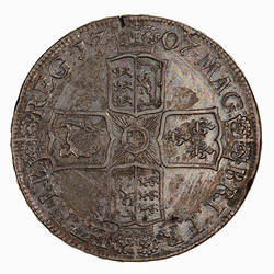 Coin - Crown 5 Shillings, Queen Anne, Great Britain, 1707 (Reverse)