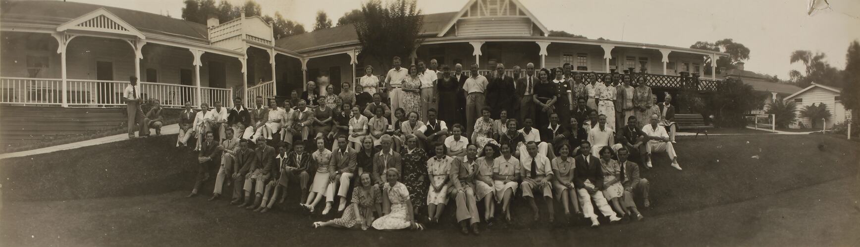 Photograph - Group Portrait, Carinya Guest House, Lorne, Victoria, circa 1930s