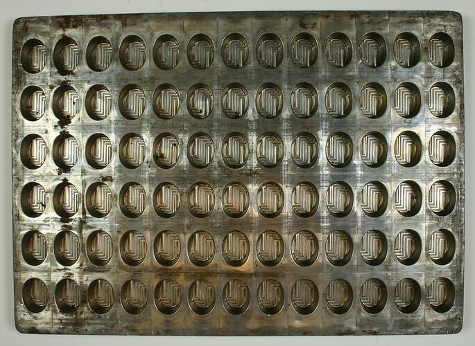 Chocolate Mould - Oval Shape, Red Tulip, Melbourne, circa 1910-1950