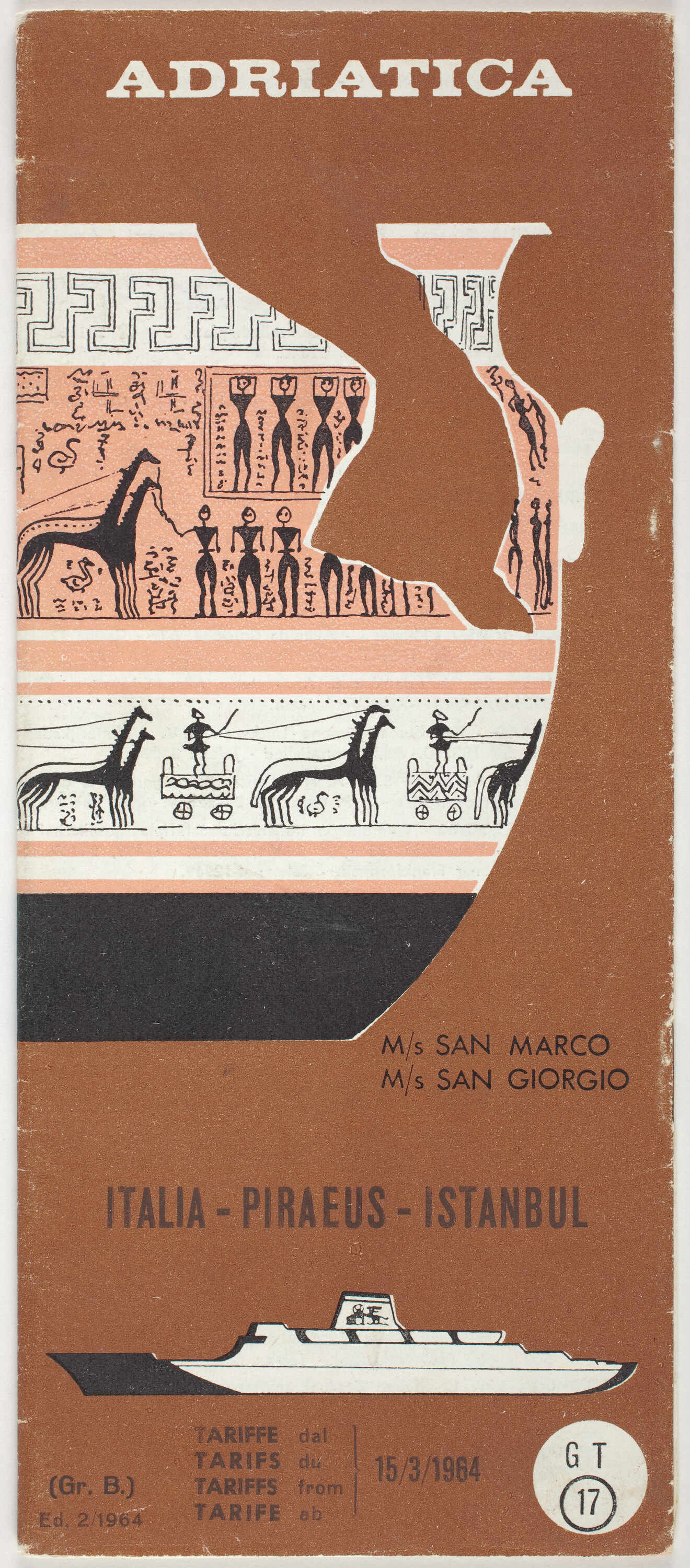 Book - MS San Marco & MS Giorgio, Adriatica Venezia, 1964