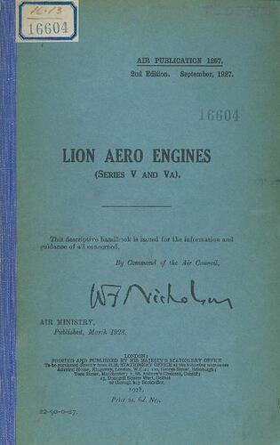 Napier Lion V & VA Engine