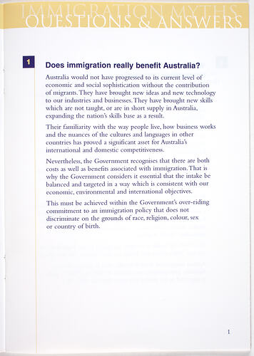 Kit - Australian Immigration: The Facts