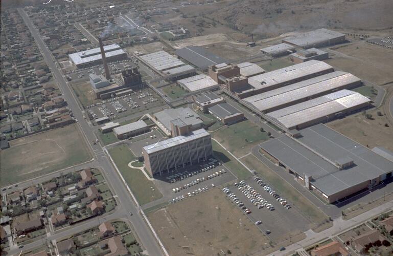 Negative -  Kodak Australasia Pty Ltd, Aerial View of the Kodak Factory Complex, Coburg, 1965