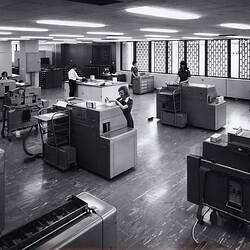 Photograph - Kodak Australasia Pty Ltd, Data Processing Equipment Room, Building 8, Kodak Factory, Coburg, 1964