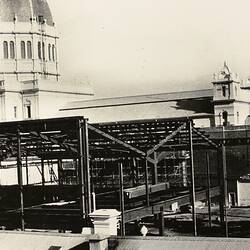 Photograph - Steel Framing for Eastern Annexe, Exhibition Building, Melbourne, 1972