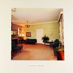 Photograph - The New 'Residency', Lounge Room, Royal Exhibition Building, Melbourne, circa Feb 1985